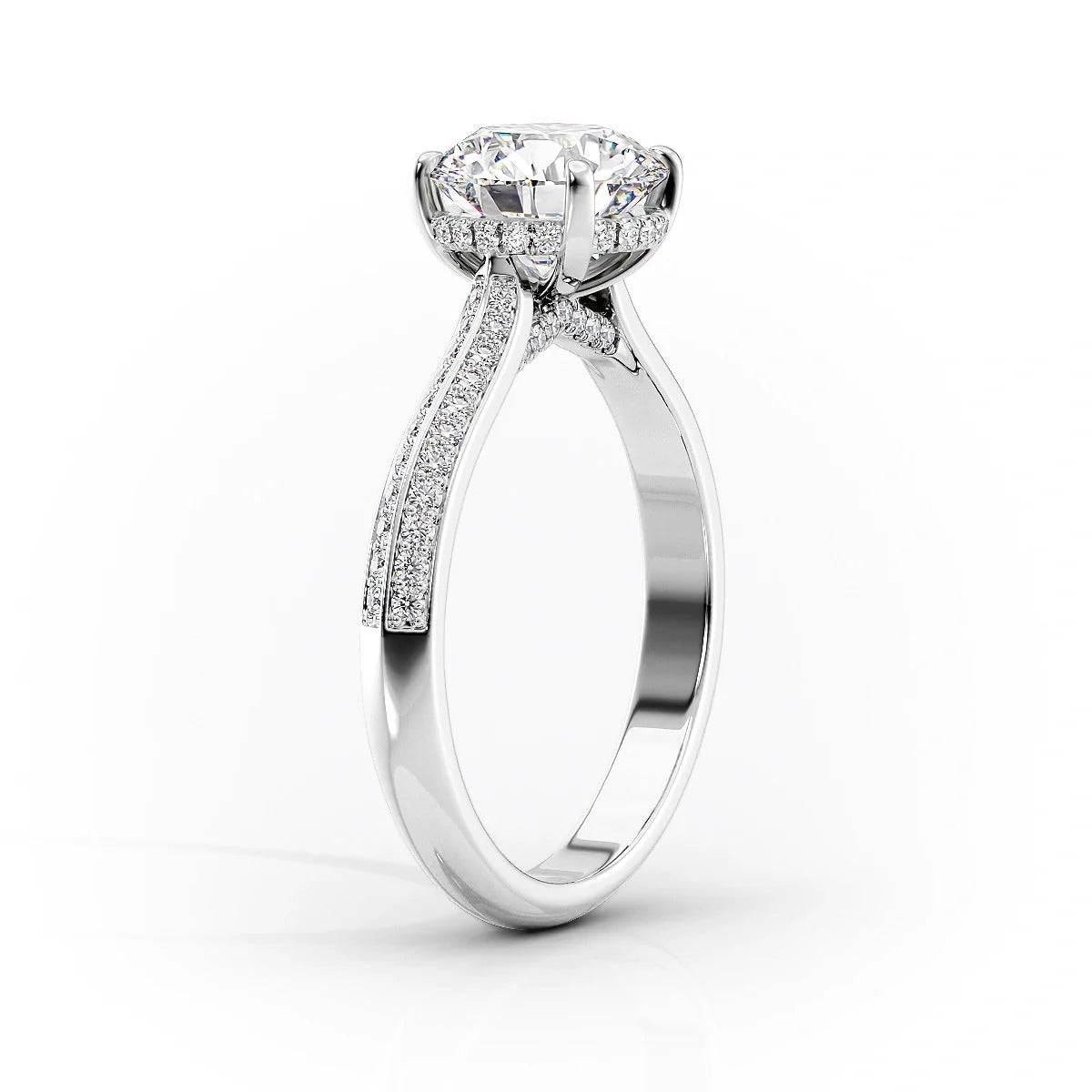 2.50 CT Pear Cut Moissanite Engagement Ring