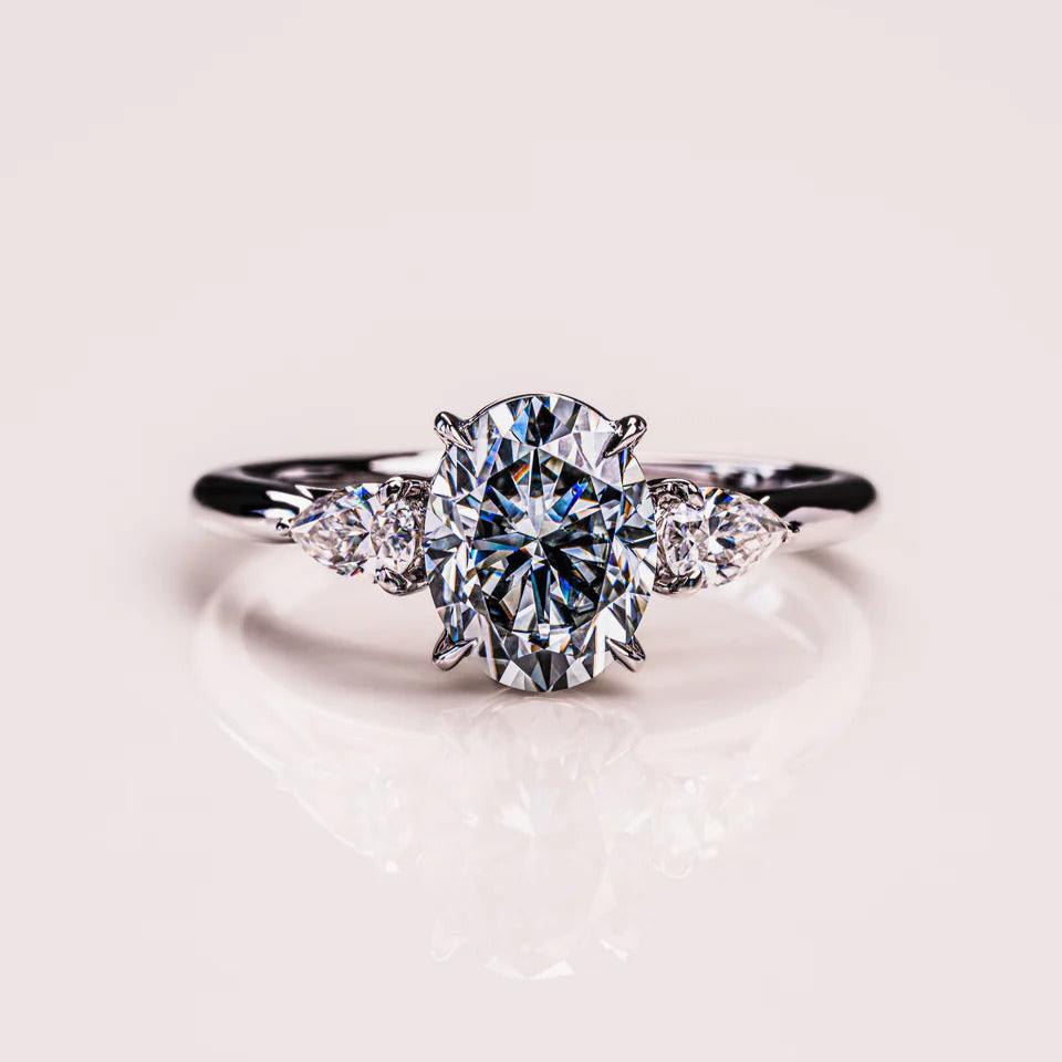 2.50 CT Oval Cut Moissanite Engagement Ring