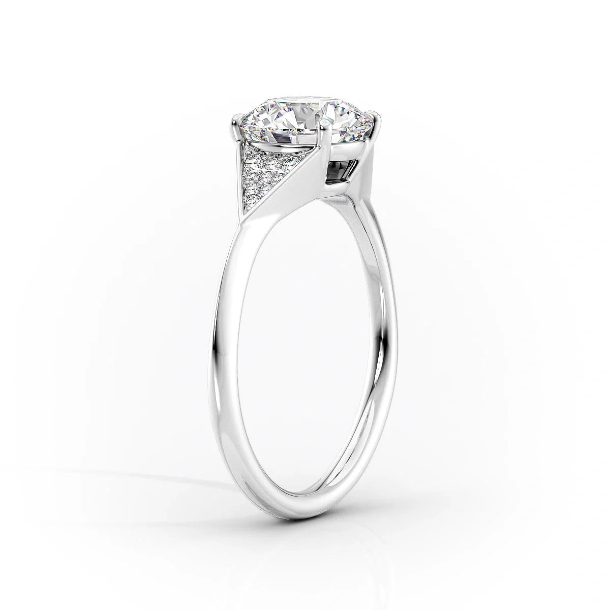 2.50 CT Emerald Cut Moissanite Engagement Ring