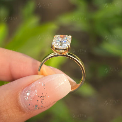 2.50 CT Radiant Cut Solitaire Engagement Ring For Her Dainty Ring Promise Ring Bridal Ring