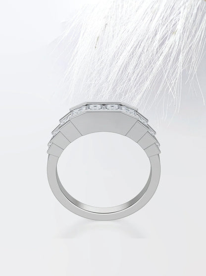 2.50 TCW PRINCESS CUT MOISSANITE CHANNEL SET DIAMOND WEDDING BAND