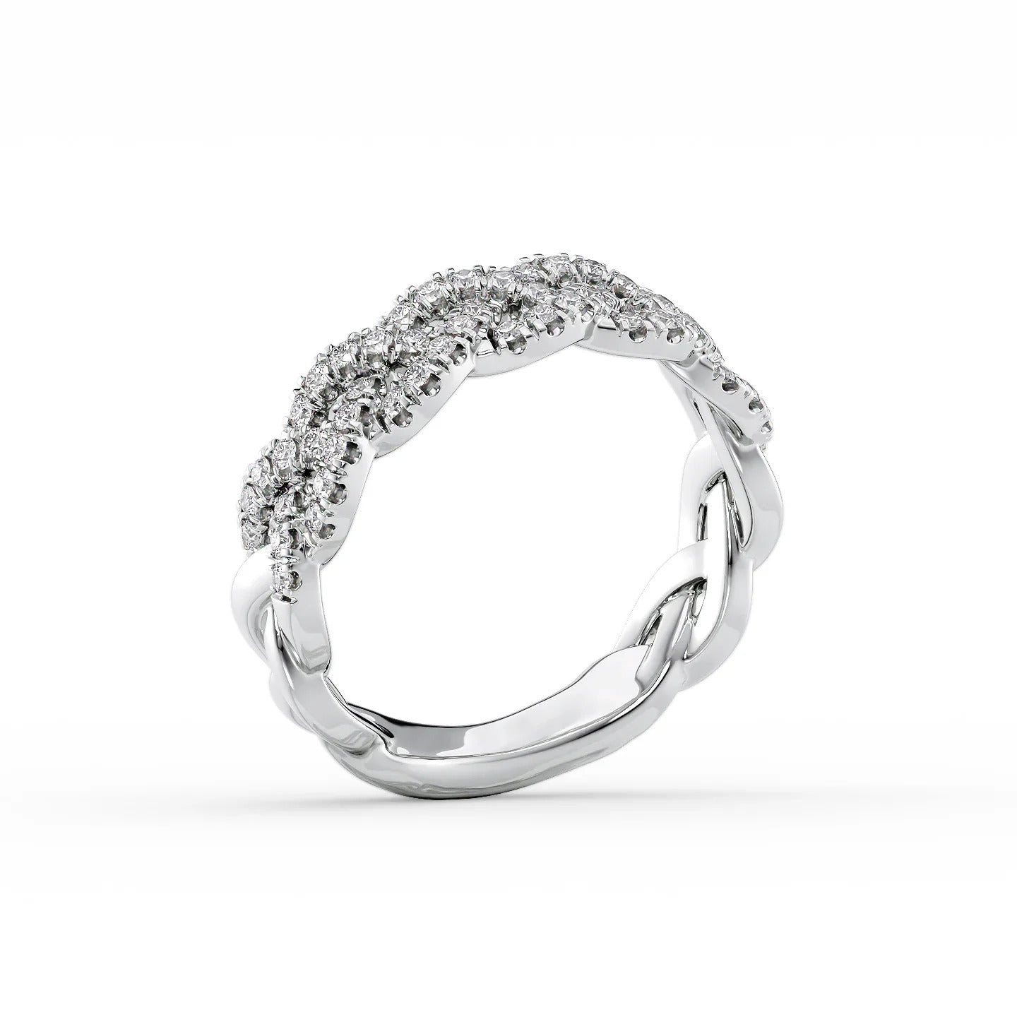 2.00 TCW Round Cut Moissanite Wedding Band