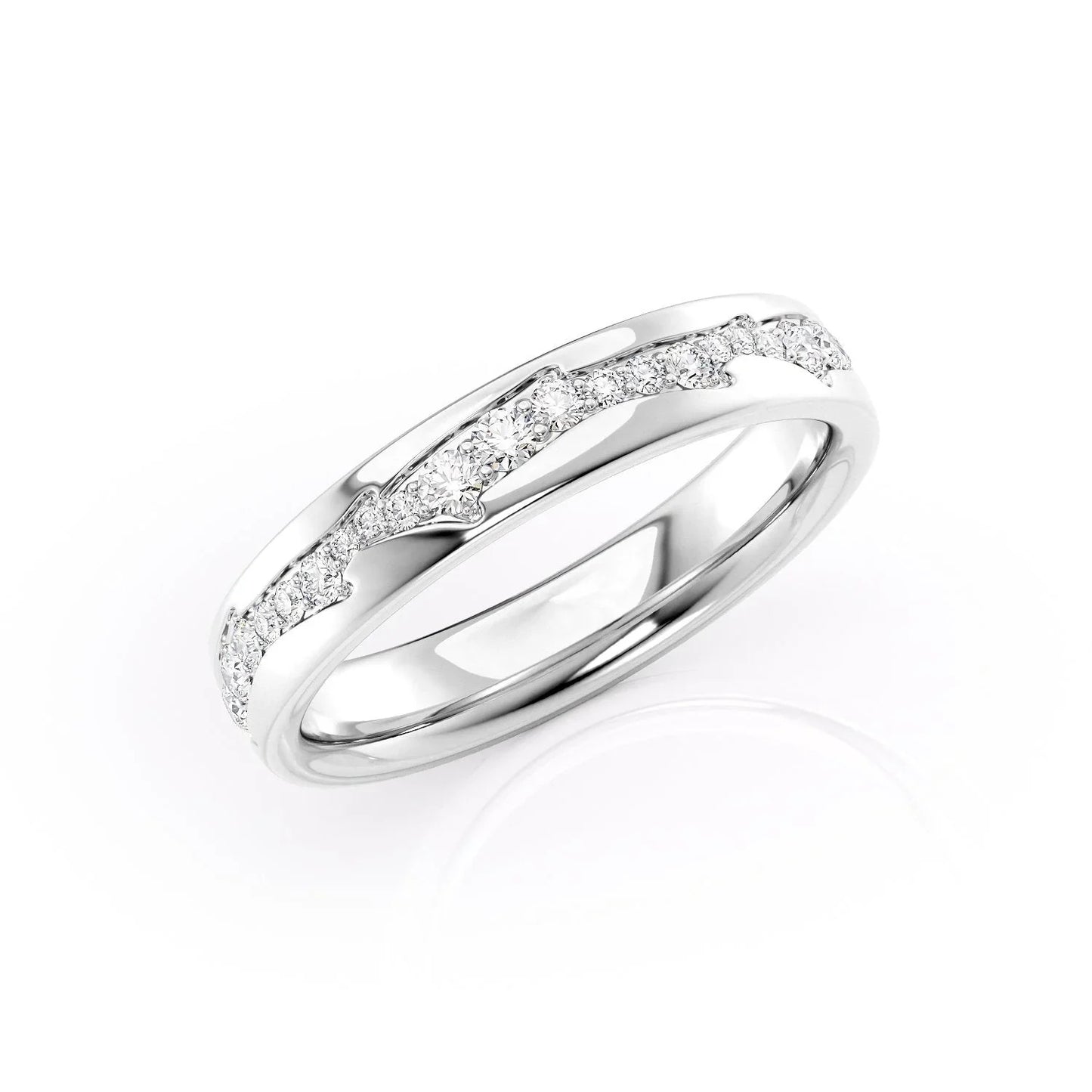 1.00 TCW Round Cut Moissanite Wedding Band