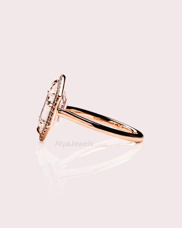 2.50 CT Hexagon Cut Moissanite Valentine Ring