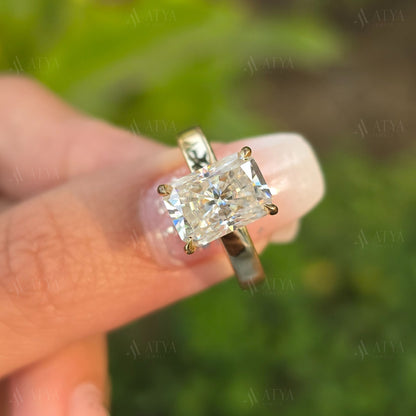 2.50 CT Radiant Cut Solitaire Engagement Ring For Her Dainty Ring Promise Ring Bridal Ring