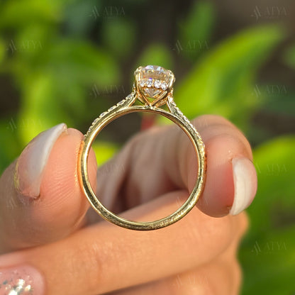 2.00 CT Oval Cut Moissanite Engagement Ring Celebrity Ring Dainty Ring Promise Ring For Her