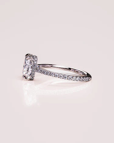 2.00 CT Cushion Cut Moissanite Engagement Ring