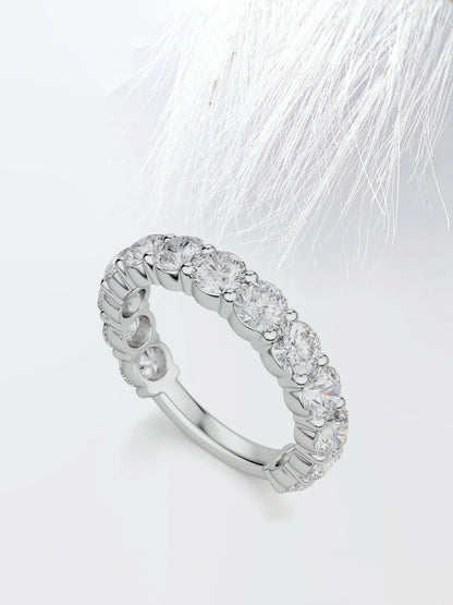 4.00 TCW Round Cut Moissanite Eternity Diamond Wedding Band