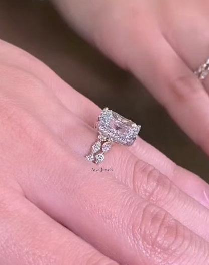 3.50 CT Radiant Cut Moissanite Bridal Wedding Ring Set