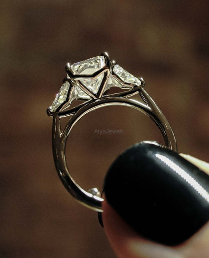 2.00 CT Radiant Cut Moissanite Anniversary Ring