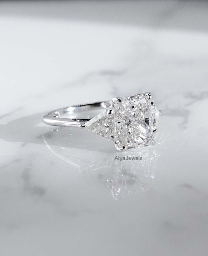 2.00 CT Radiant Cut Moissanite Anniversary Ring