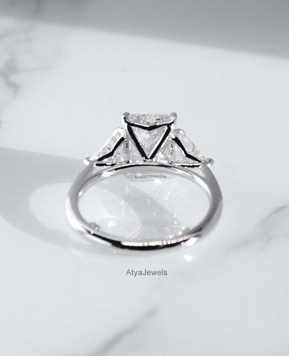 2.00 CT Radiant Cut Moissanite Anniversary Ring