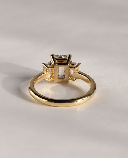 2.50 CT Emerald Cut Moissanite Engagement Ring