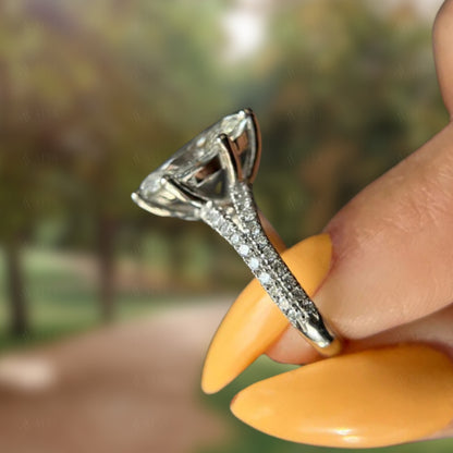 2.00 CT Marquise Cut IGI Certified Lab Grown Diamond Split Shank Vintage Engagement Ring