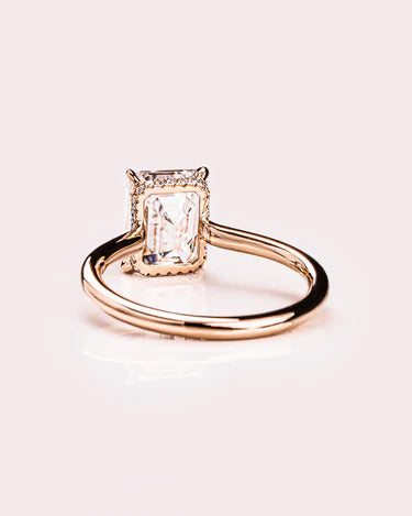 3.00 CT Emerald Cut Moissanite Engagement Ring