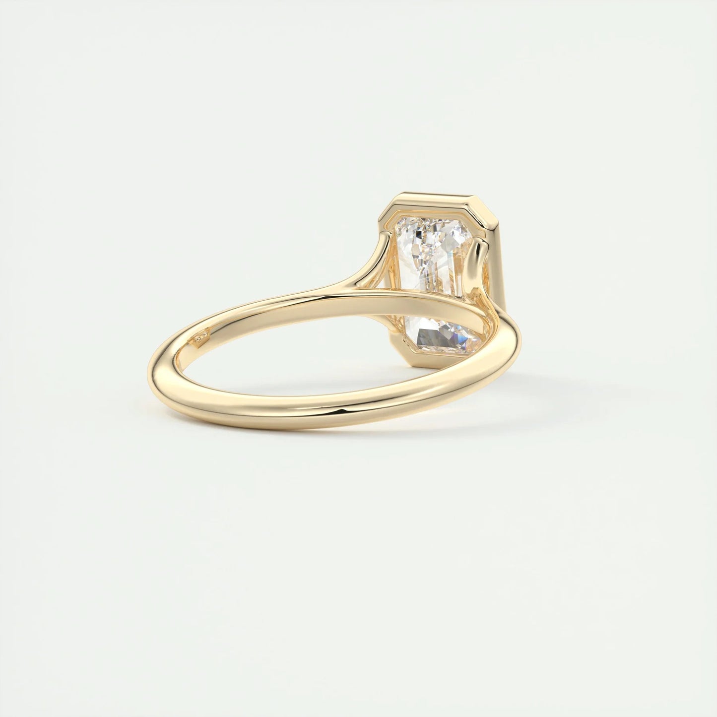 4.00 CT Emerald Cut Moissnaite Engagement Ring