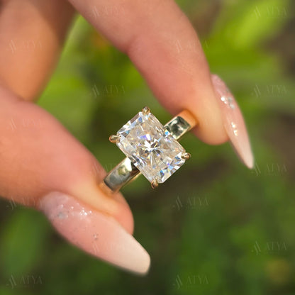 2.50 CT Radiant Cut Solitaire Engagement Ring For Her Dainty Ring Promise Ring Bridal Ring