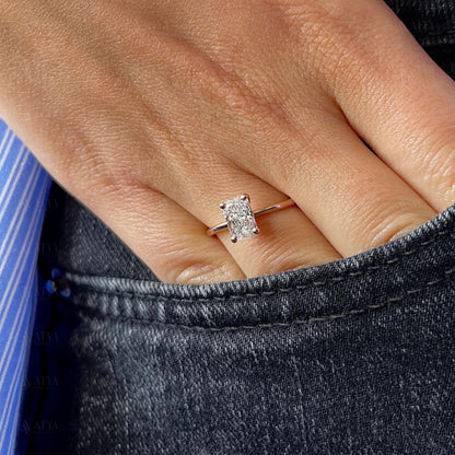 1.30 CT Radiant Cut IGI Certified Lab Grown Diamond Solitaire Engagement Ring For Women