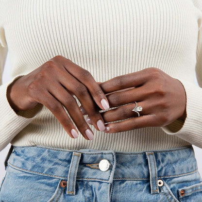 2.00 CT Pear Cut Lab Grown Diamond Engagement Ring