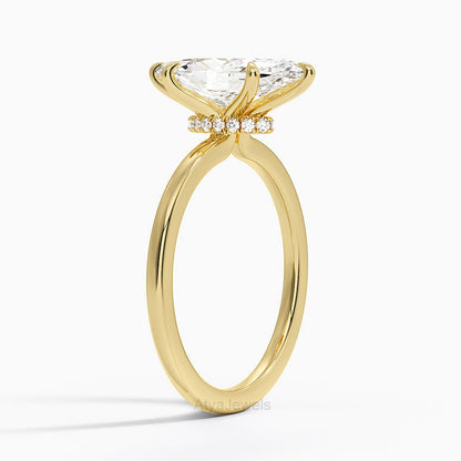 2.50 CT Marquise Solitaire Cut Lab Grown Diamond Engagement Ring