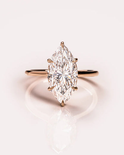3.00 CT Marquise Cut Moissanite Wedding Ring