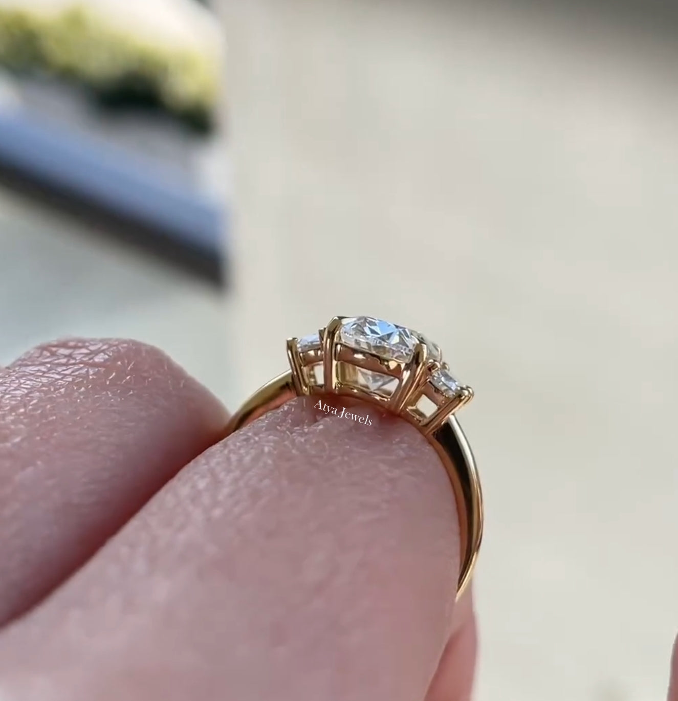 3.50 CT Oval Cut Moissanite Engagement Ring