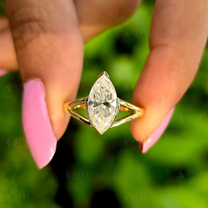 2.00 CT Marquise Cut Split Shank Moissanite Engagement Ring Wedding Gift Ring Anniversary Ring For Her