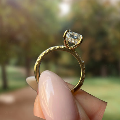 2.00 CT Radiant Cut Hidden Halo Lab-Grown Diamond Ring