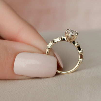 3.00 CT Oval Cut Moissanite Engagement Ring