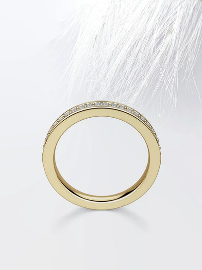 0.30 TCW Round Cut Moissanite Channel Set Diamond Wedding Band