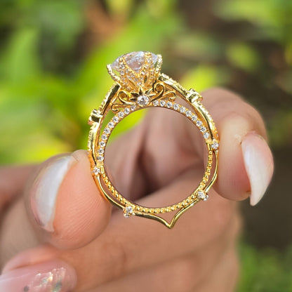 2.00 CT Round Cut Vintage Moissanite Engagement Ring Victorian Style Wedding Ring For Her Promise Ring