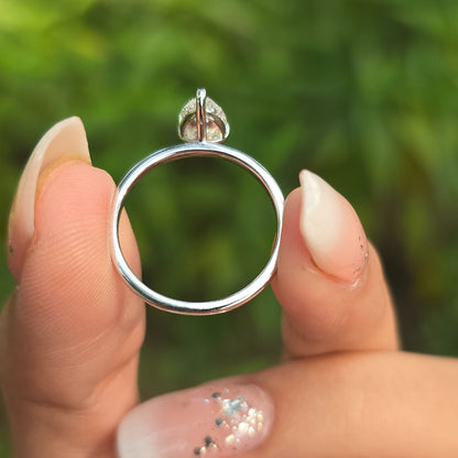 1.25 CT Pear Cut Moissanite Engagement Ring Dainty Ring Daily Wear Ring Gift Ring For Her