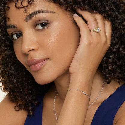 2.00 CT Pear Cut Lab Grown Diamond Engagement Ring