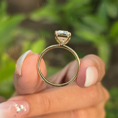 2.50 CT Radiant Cut Solitaire Engagement Ring For Her Dainty Ring Promise Ring Bridal Ring