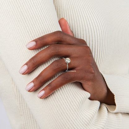 2.00 CT Cushion Cut Lab Grown Diamond Engagement Ring