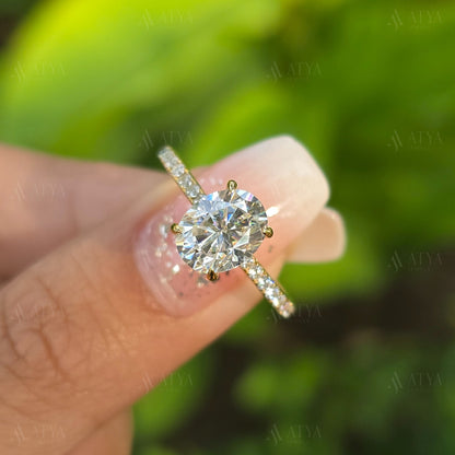 2.00 CT Oval Cut Moissanite Engagement Ring Celebrity Ring Dainty Ring Promise Ring For Her