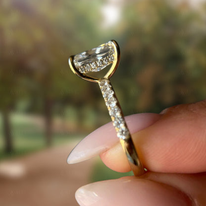 2.00 CT Radiant Cut Hidden Halo Lab-Grown Diamond Ring