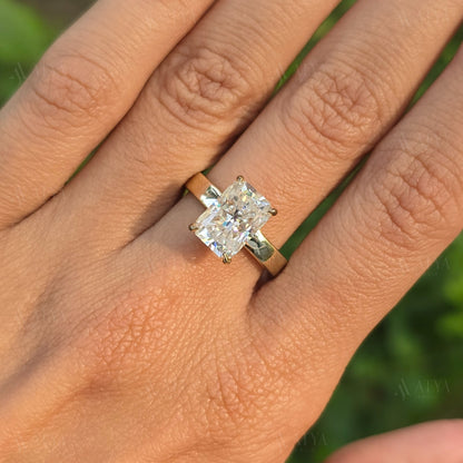 2.50 CT Radiant Cut Solitaire Engagement Ring For Her Dainty Ring Promise Ring Bridal Ring