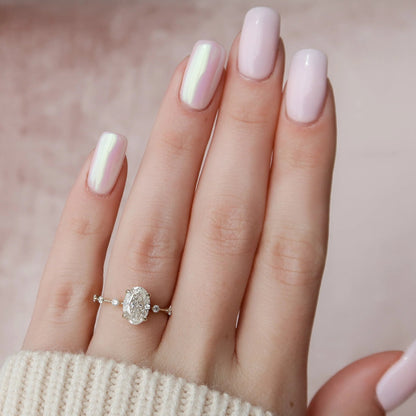 3.00 CT Oval Cut Moissanite Engagement Ring