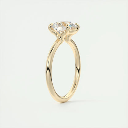 3.00 CT Round Cut Moissanite Engagement Ring