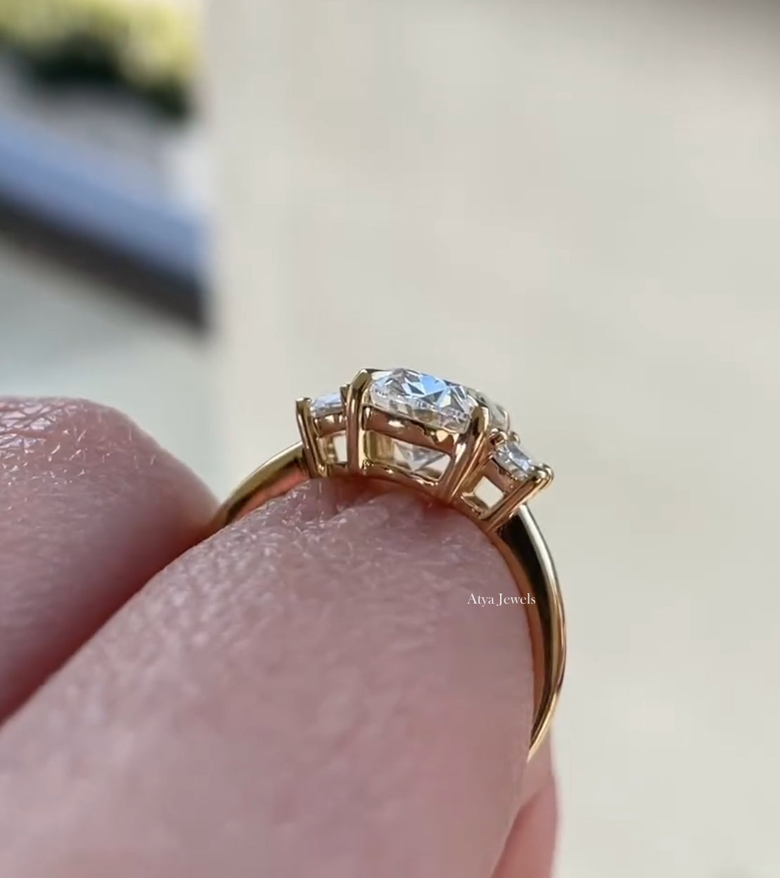 3.50 CT Oval Cut Moissanite Engagement Ring