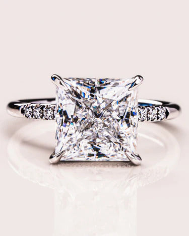 2.00 CT Princess Cut Moissanite Engagement Ring