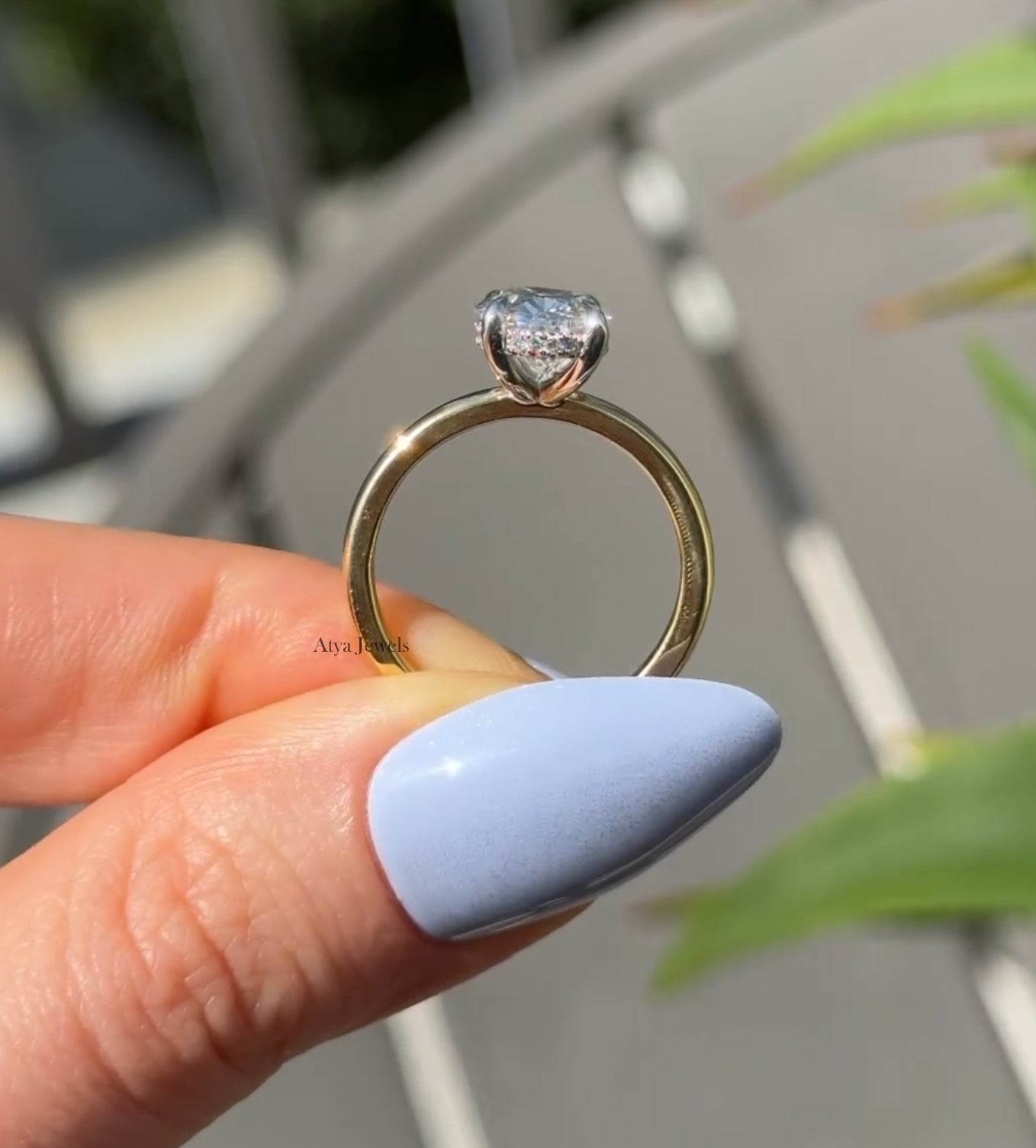 3.00 CT Oval Cut Moissanite Engagement Ring