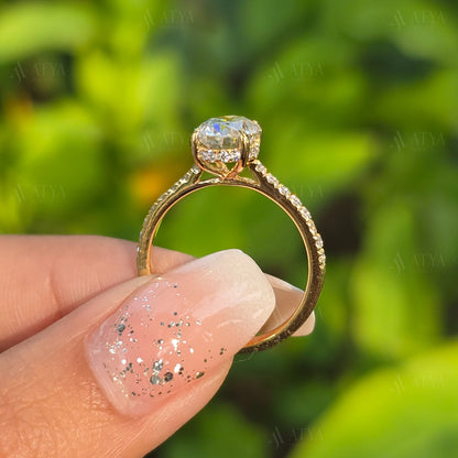 2.00 CT Oval Cut Moissanite Engagement Ring Celebrity Ring Dainty Ring Promise Ring For Her