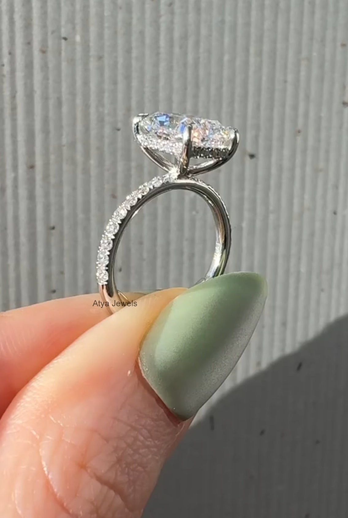 3.50 CT Elongated Cushion Cut Moissanite Engagement Ring