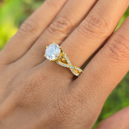 2.00 CT Round Cut Vintage Moissanite Engagement Ring Victorian Style Wedding Ring For Her Promise Ring