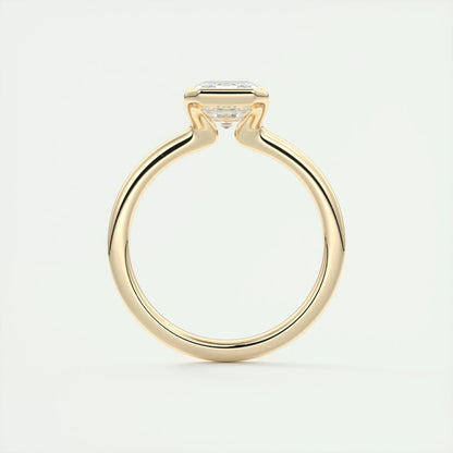 2.00 CT Emrald Cut Moissanite Engagement Ring