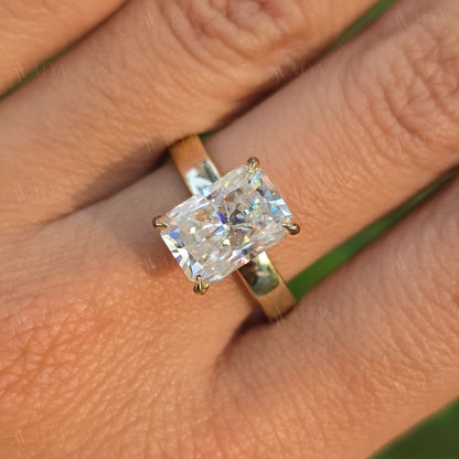 2.50 CT Radiant Cut Solitaire Engagement Ring For Her Dainty Ring Promise Ring Bridal Ring