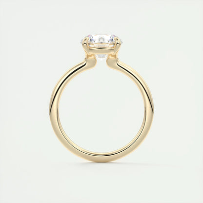 3.00 CT Round Cut Moissanite Engagement Ring