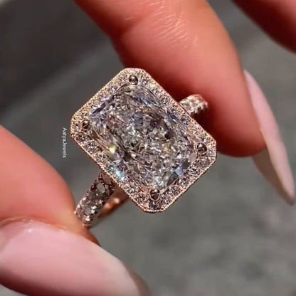 2.50 CT Radiant Cut Moissanite Engagement Ring